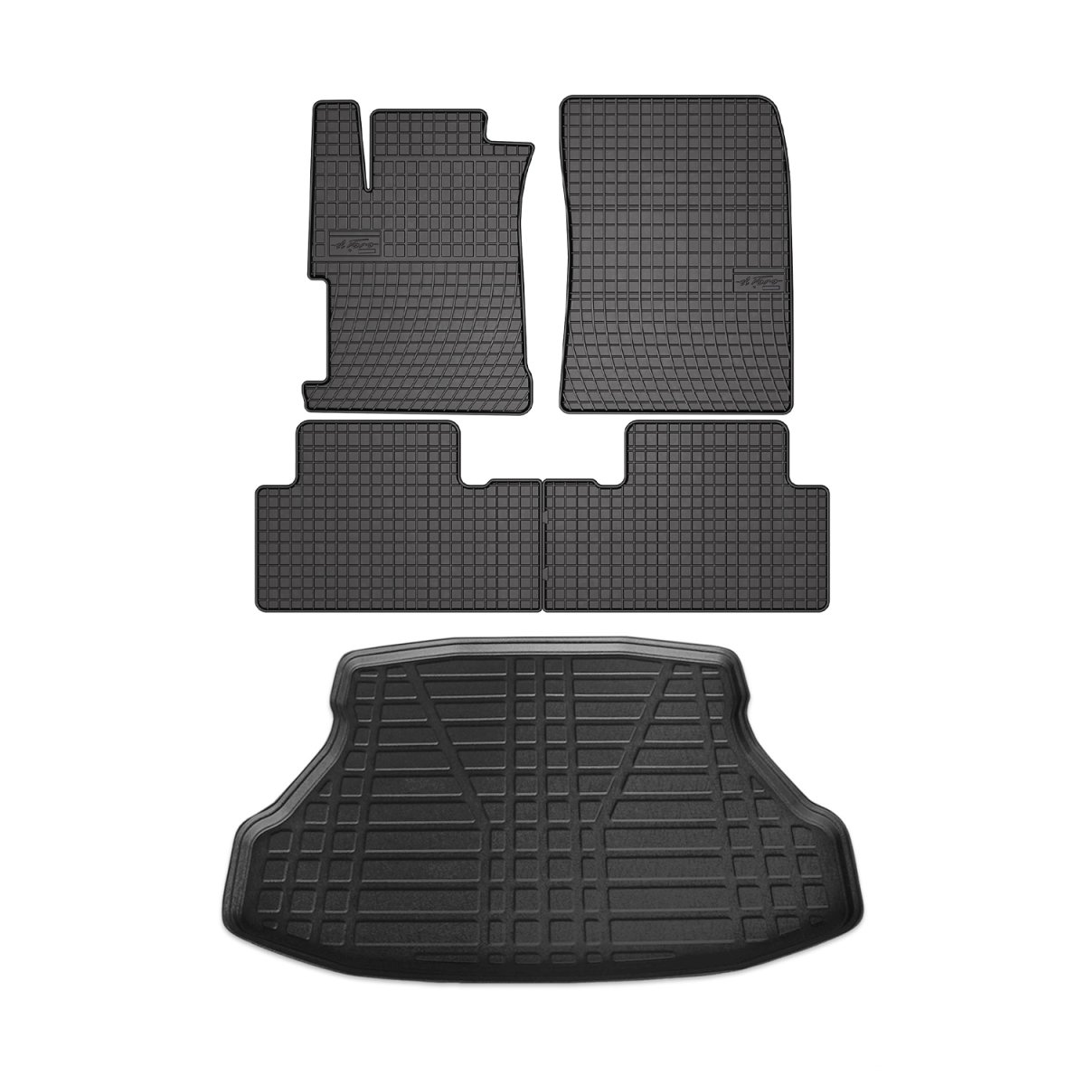 Honda Civic Floor-Trunk Mats - Omac - El-Toro & YPS - Black - '11-'16